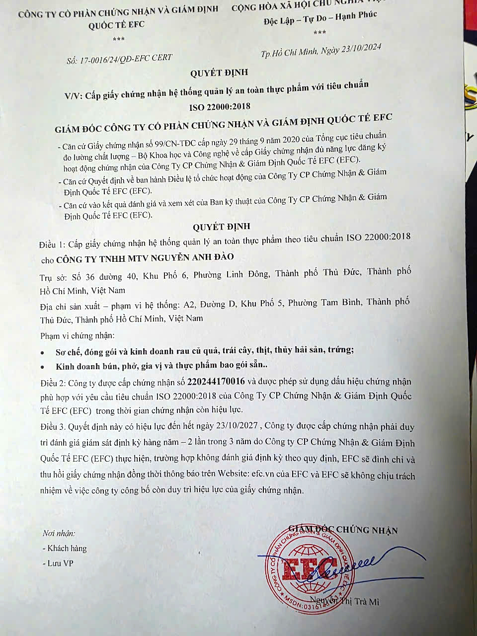 Chứng chỉ, chứng nhận